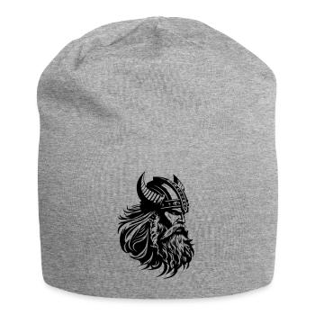 Viking Head Warrior Viking - Jersey Beanie - heather grey - Front