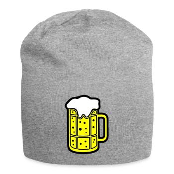 Bierkrug Bier Symbol Prost - Jersey-Beanie - Grau meliert - Vorne