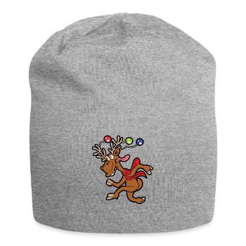 Weihnachten Rentier - Jersey-Beanie - Grau meliert - Vorne