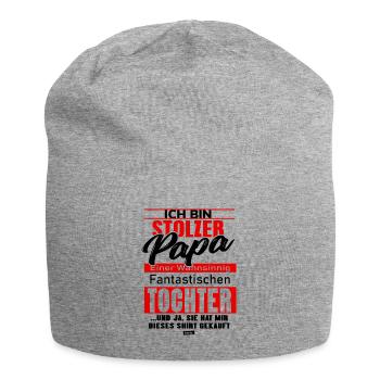 Papa Fier d’une fille 2 HARIZ Papa Fête des Pères G - Bonnet en jersey - gris chiné - Devant
