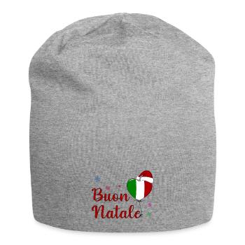 Buon Natale Weihnachten Italien Flagge - Jersey-Beanie - Grau meliert - Vorne