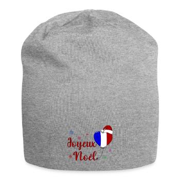 Joyeux Noel Weihnachten Frankreich Flagge - Jersey-Beanie - Grau meliert - Vorne