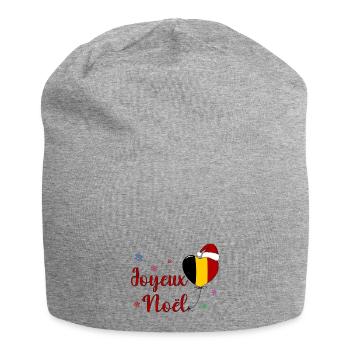 Joyeux Noel Weihnachten Belgien Flagge - Jersey-Beanie - Grau meliert - Vorne