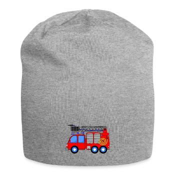 Enfants du camion de pompiers - Bonnet en jersey - gris chiné - Devant