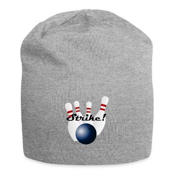 Bowling bowling pin - Jersey Beanie - heather grey - Front