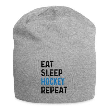 Eat Sleep Hockey Repeat Shirt Teamsport - Jersey-Beanie - Grau meliert - Vorne