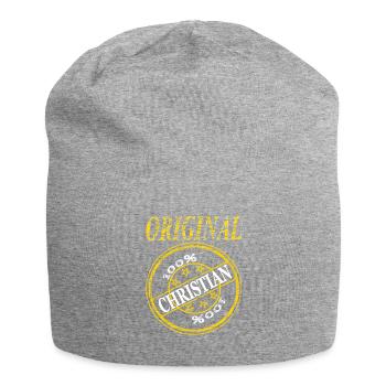 je m’appelle Christian Original 100 % Christian Name - Bonnet en jersey - gris chiné - Devant