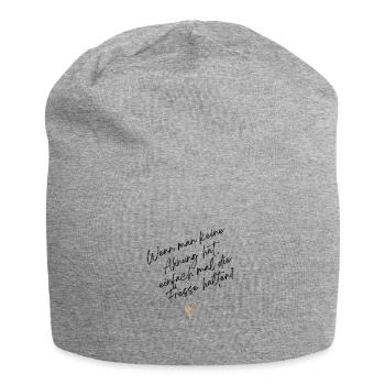 Wenn man keine Ahnung hat - Jersey-Beanie - Grau meliert - Vorne