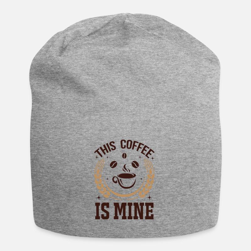 This coffee is mine - Jersey-Beanie - Grau meliert