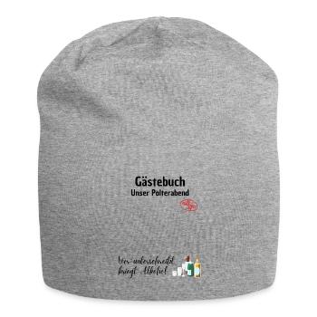 Gästebuch unser Polterabend - Jersey-Beanie - Grau meliert - Vorne
