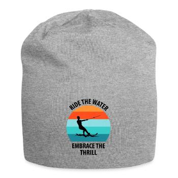 Wasserskier Wasserski Wasserskifahrer - Jersey-Beanie - Grau meliert - Vorne