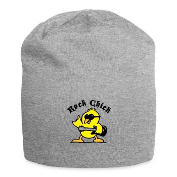 rock_chick_weiss_3c - Jersey Beanie - heather grey - Front