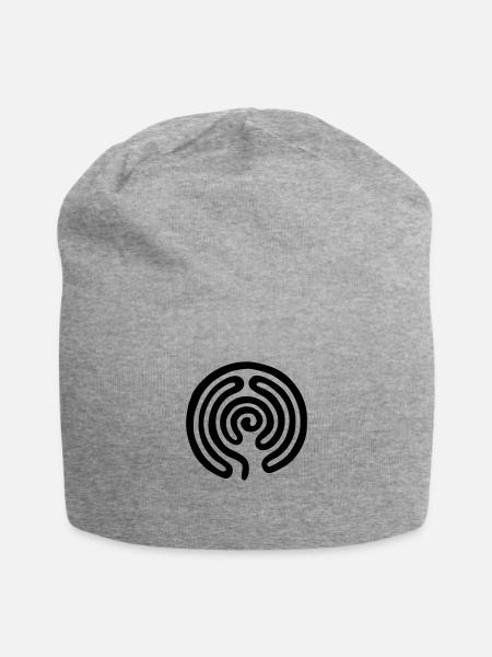 Labyrinth / labyrinthe - Bonnet en jersey - gris chiné