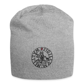 templar knights seal - Jersey Beanie - heather grey - Front