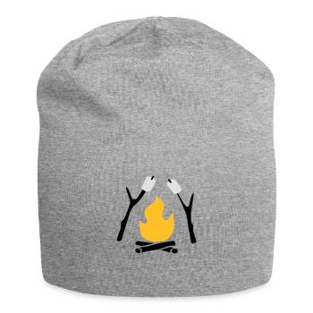 Lagerfeuer - Jersey-Beanie - Grau meliert - Vorne