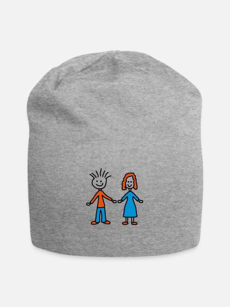 couple - Jersey Beanie - heather grey