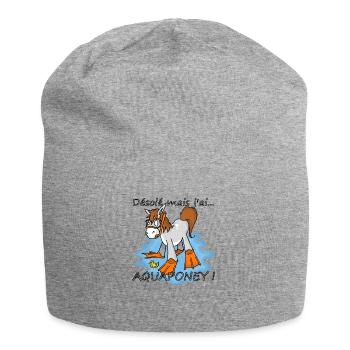 désolé mais j'ai aqua poney! - Bonnet en jersey - gris chiné - Devant