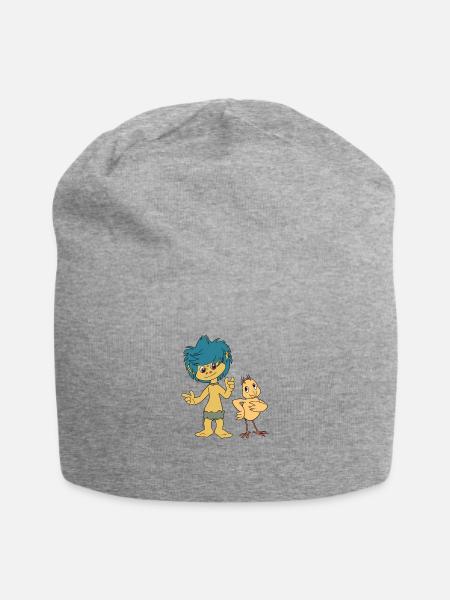 Plumps & Küken - Jersey-Beanie - Grau meliert