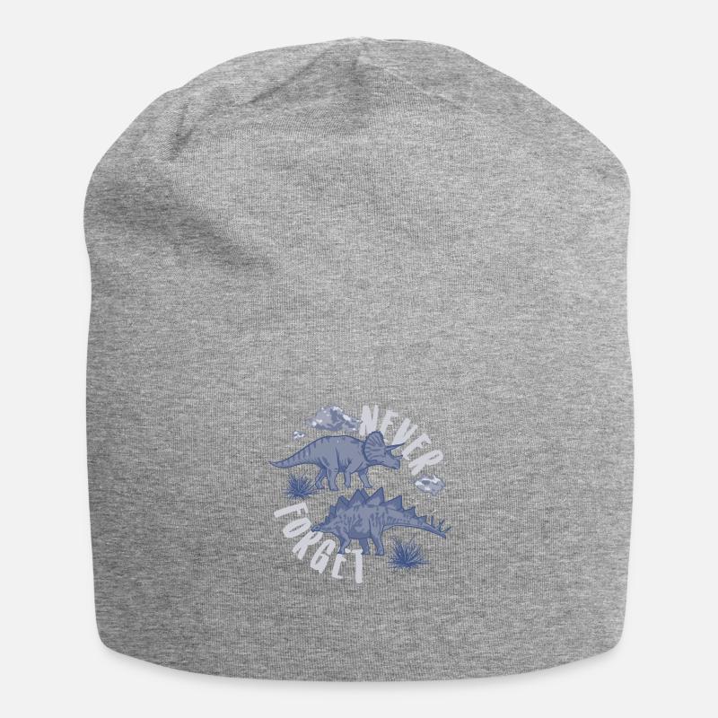 Never forget blau - Jersey-Beanie - Grau meliert