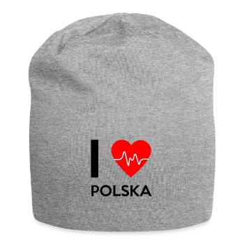 I Love Polska - I love Polska - Jersey Beanie - heather grey - Front