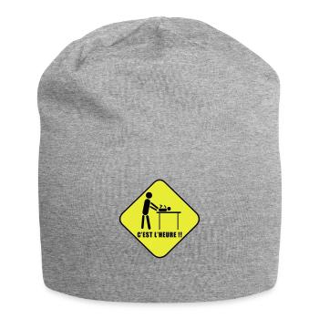 Couche en travaux - Bonnet en jersey - gris chiné - Devant