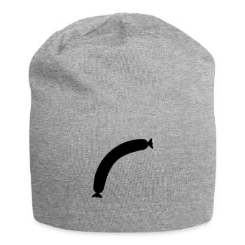 Wurst - Grillen - Jersey-Beanie - Grau meliert - Vorne
