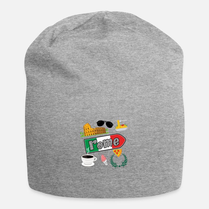 Ich liebe Rom - Jersey-Beanie - Grau meliert