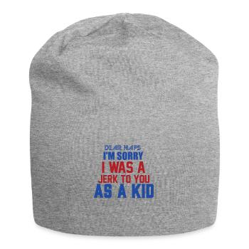 SORRY I WAS A JERK TO YOU AS A KID - Jersey Beanie - heather grey - Front