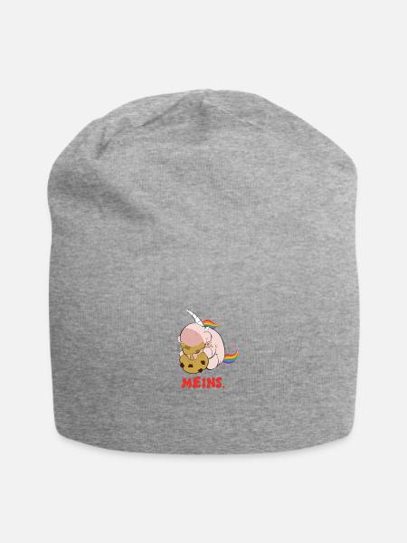 Einhorn Meins - Jersey-Beanie - Grau meliert