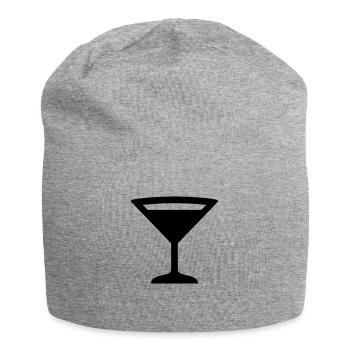 Glas - Jersey-Beanie - Grau meliert - Vorne