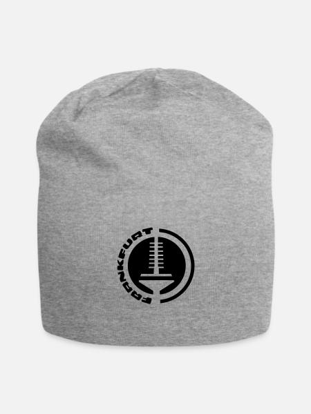 frankfurt fernsehturm emblem - Jersey-Beanie - Grau meliert