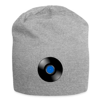 Schallplatte - Jersey-Beanie - Grau meliert - Vorne