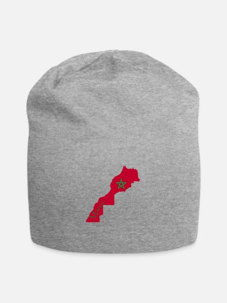 Marokko 2 - Jersey-Beanie - Grau meliert