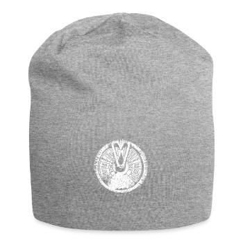 Maschinentelegraph (white oldstyle) - Jersey Beanie - heather grey - Front