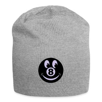 8 ball smiley vecto - Jersey-Beanie - Grau meliert - Vorne