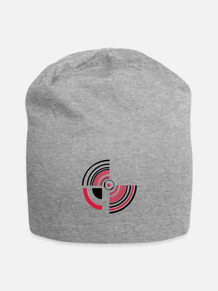 circle - Jersey-Beanie - Grau meliert