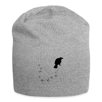 Crow - Jersey Beanie - heather grey - Front