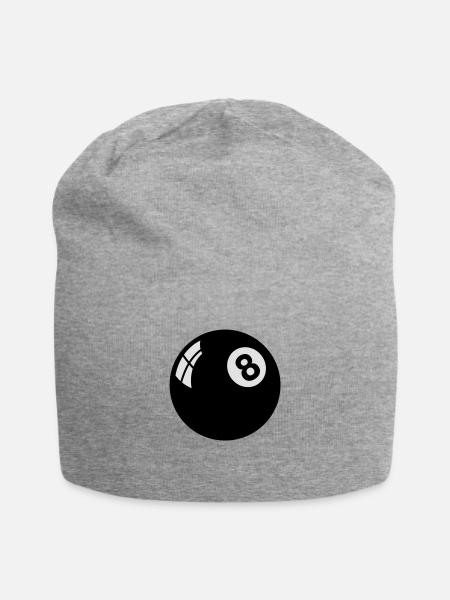 eight_ball__f2 - Jersey-Beanie - Grau meliert
