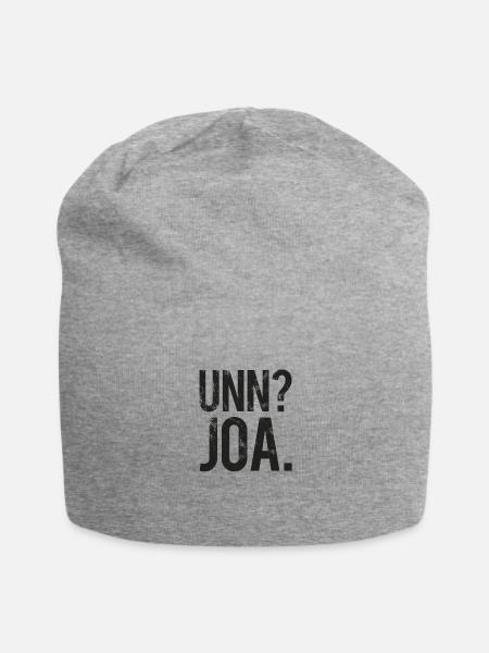 Trier Spruch Lustig Dialekt Geschenk - Jersey-Beanie - Grau meliert