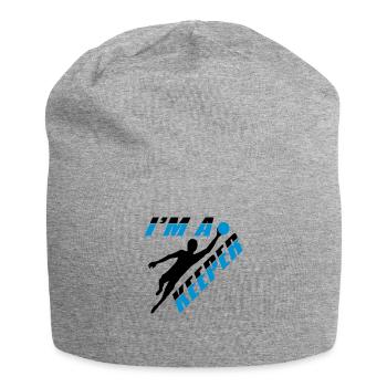 i am a keeper torwart torhueter halten fussball sc - Jersey-Beanie - Grau meliert - Vorne