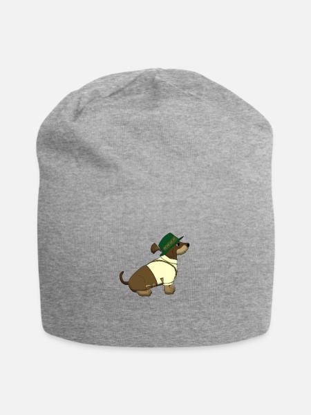 bayerischer Dackelbua - Jersey-Beanie - Grau meliert
