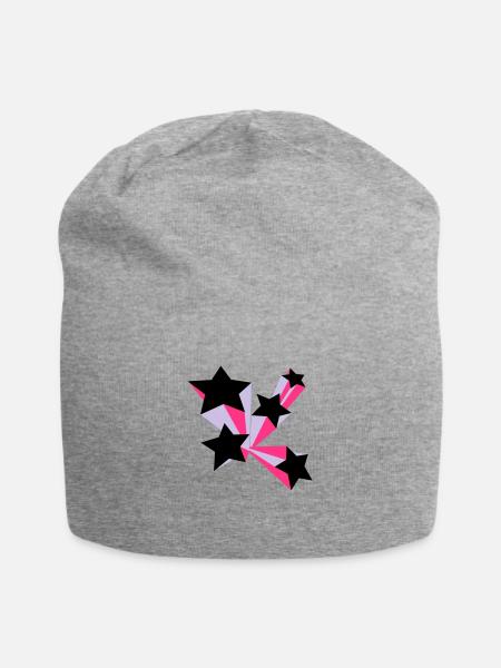 Sterne 3D - Bonnet en jersey - gris chiné