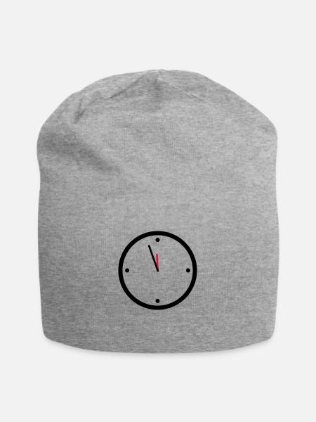 5 vor 12 - Jersey-Beanie - Grau meliert