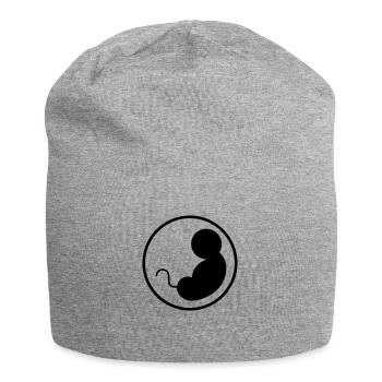Enceinte - Bébé - Maternité - Grossesse - Bonnet en jersey - gris chiné - Devant
