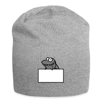 hai shield funny frame wall show comic cartoo - Jersey Beanie - heather grey - Front