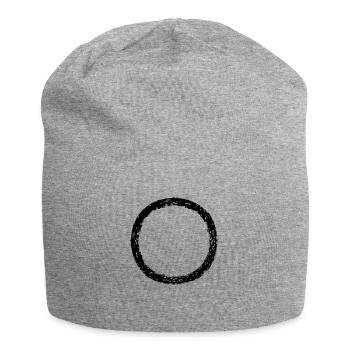 rund kreis ring rund streifen linie balken unterst - Jersey-Beanie - Grau meliert - Vorne
