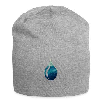 Water drops water - Jersey Beanie - heather grey - Front
