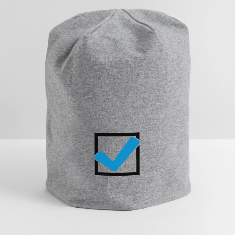 Rectangular hook logo Jersey Beanie
