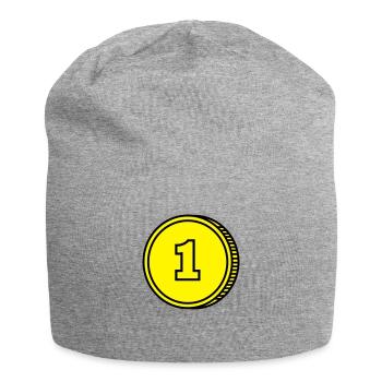 coin pièce de monnaie - Bonnet en jersey - gris chiné - Devant