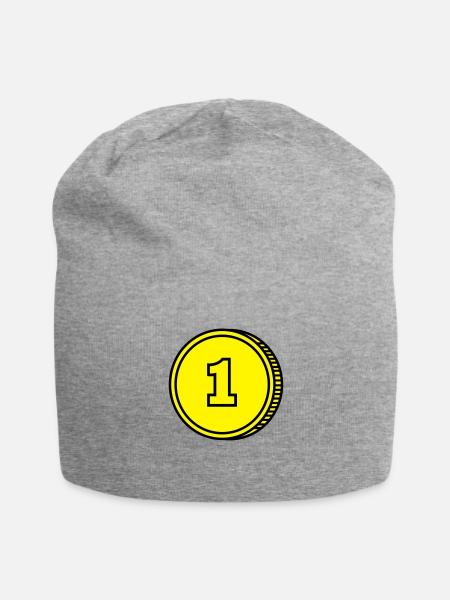 coin pièce de monnaie - Bonnet en jersey - gris chiné